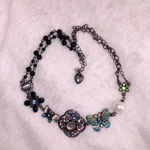 Vintage Betsey Johnson Butterfly Necklace